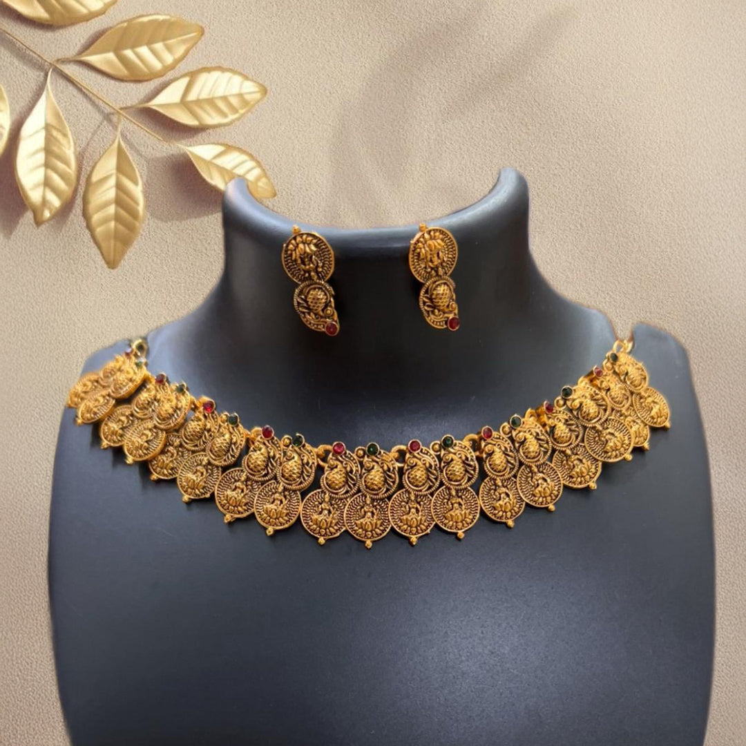 Peacock Nagas Necklace with Jhumkas